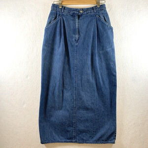 Vintage Ruff Hewn Womens Midi Jean Skirt Sz S Western Cottage Country Y2K USA‎